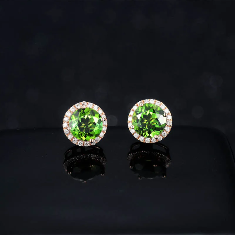 Женские серьги-гвоздики с изумрудом серебро 925 пробы | Украшения и аксессуары