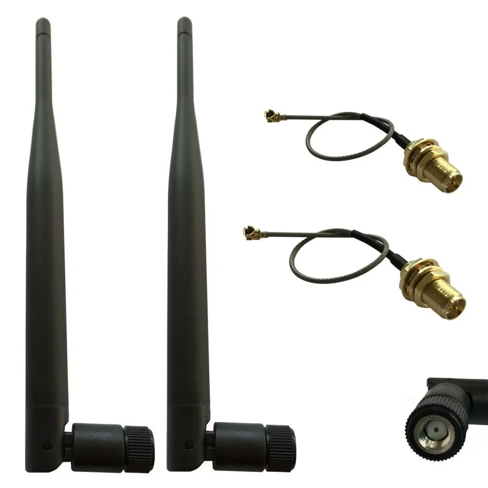 SSEA новая 6dBi всенаправленная антенна 802.11n/b/g RP SMA гнездовой разъем 12 см U.FL Mini PCI для
