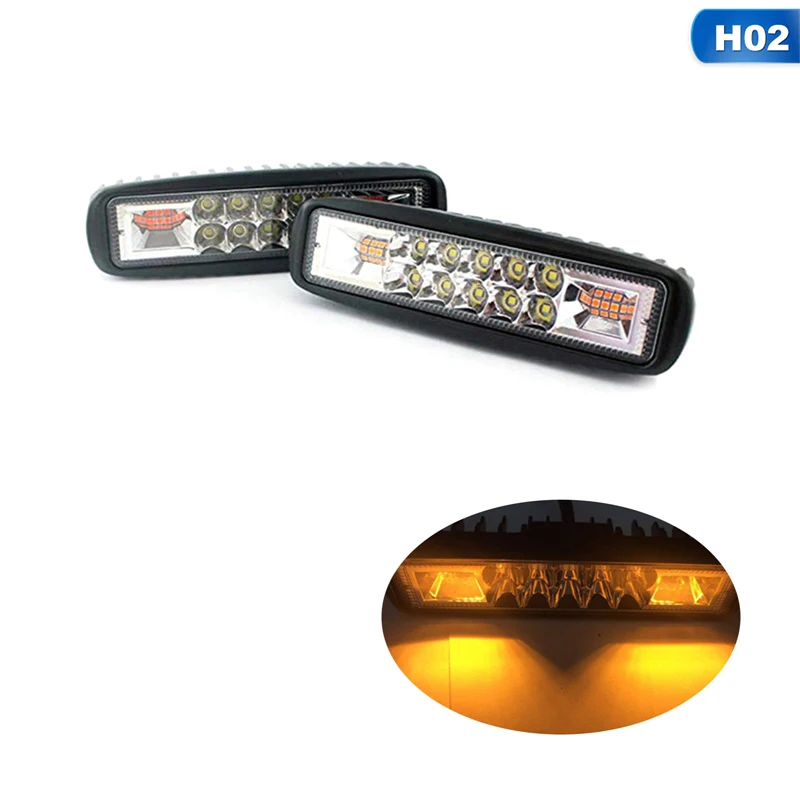 

2PCS/Set Car Flush Mount LED Work Light Bars Spot Red Blue lood Fog ATV Trucks Driving Lamp For Offroad