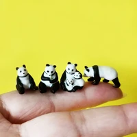 5pcs super mini cute pandasminiatureslovely animalsfairy garden gnometerrarium decorcraftsfigurinediy suppliestoymodel