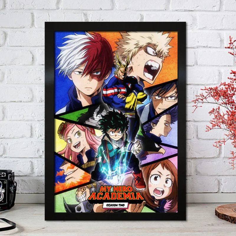 

Classic No Frame Retro Anime Nordic Poster Prints Wall Pictures Wall Art Canvas Painting for Bedroom Home Decor My Hero Academia