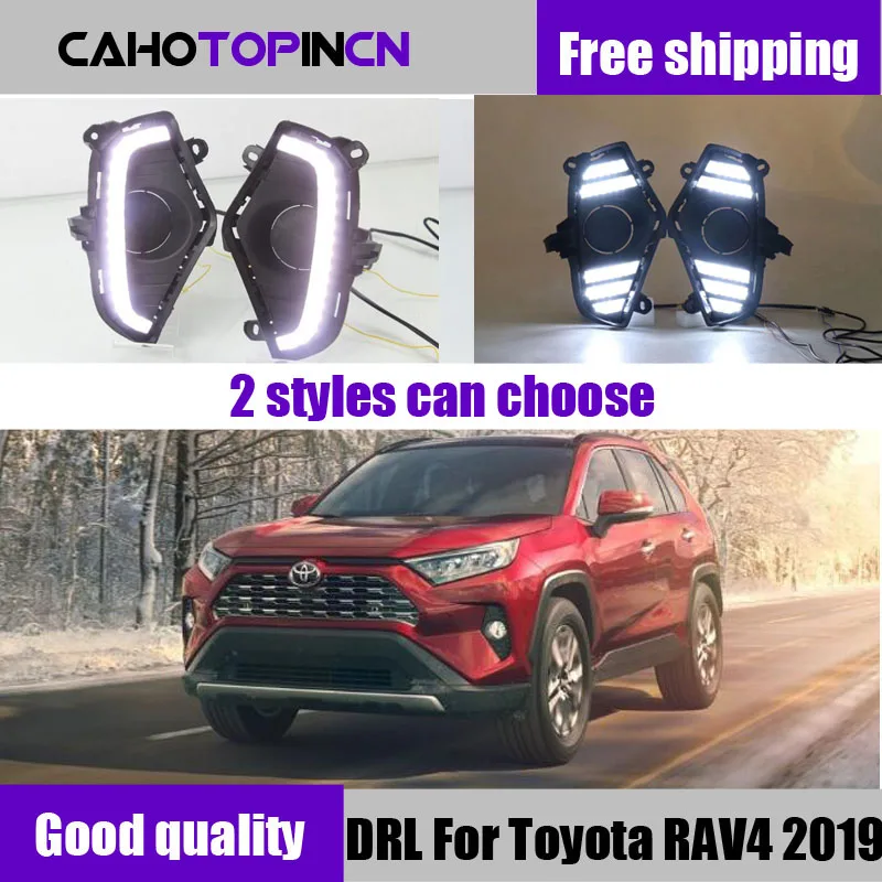 Светодиодный дневной светильник для Toyota Previa RAV 4 RAV4 2019 Водонепроницаемый ABS 12В