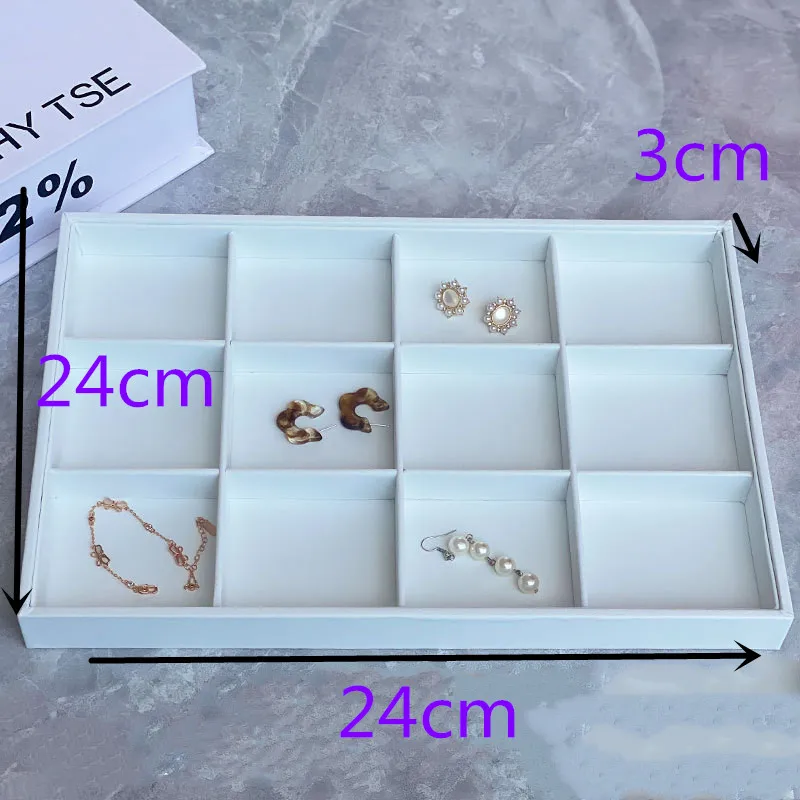 Поднос для демонстрации колец и серег из ПУ кожи органайзер модных ювелирных