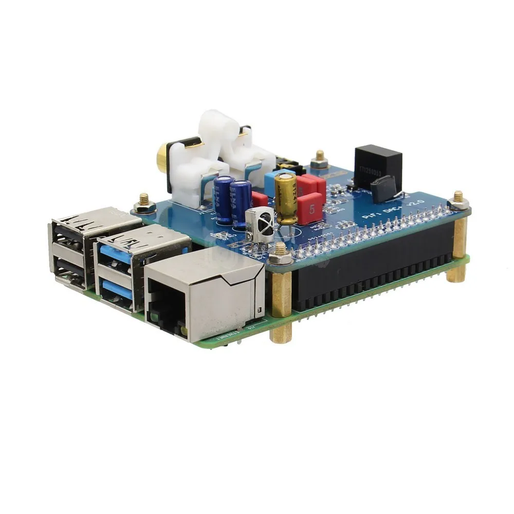 Raspberry Pi 4 I2S интерфейс PiFi DIGI DAC + цифровая плата расширения HIFI акриловый чехол для
