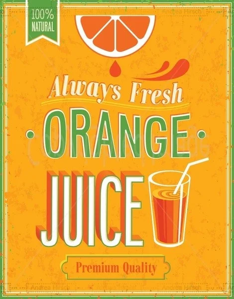 

Fun retro The Sign100 % FRESH ORANGE JUICE LARGE METAL TIN SIGN POSTER RETRO PLAQUE VINTAGE Vintage Metal Sign