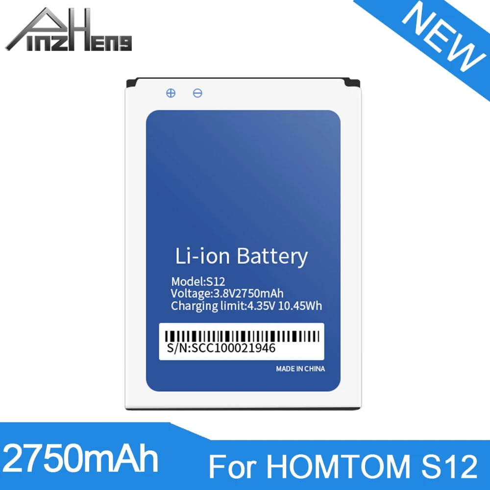 PINZHENG Новый 2750 мАч мобильный телефон Батарея для HOMTOM S12 большой Ёмкость Замена Bateria