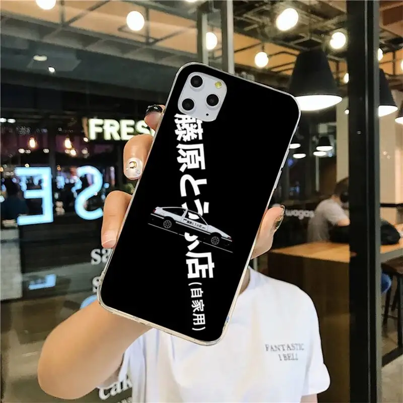 

Japan Anime Fujiwara Takumi INITIAL D Phone Case for iphone 12 pro max mini 11 pro XS MAX 8 7 6 6S Plus X 5S SE 2020 XR cover