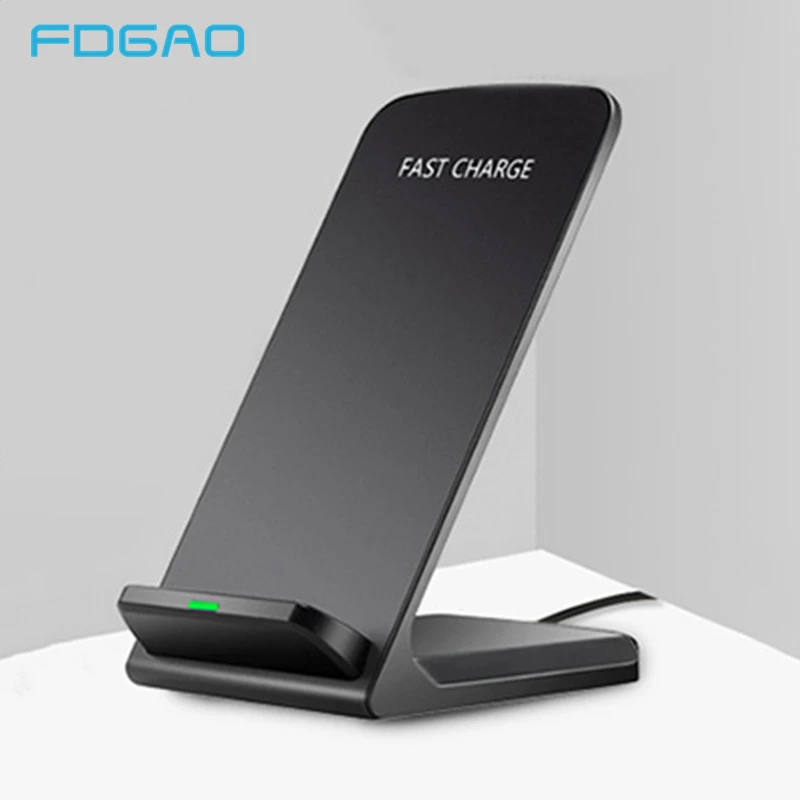 

10W Quick Qi Wireless Charger Stand For iPhone 12 11 XS MAX XR X Samsung S21 S20 S10 S9 Fast Charging Dock Station Phone Charger