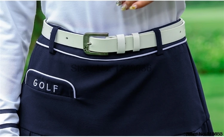 Pgm Golf короткая трапециевидная юбка костюмы женские рубашки с длинным рукавом облегающие эластичные комплекты одежды для гольфа ТЕННИСНАЯ СПОРТИВНАЯ ОДЕЖДА D0493