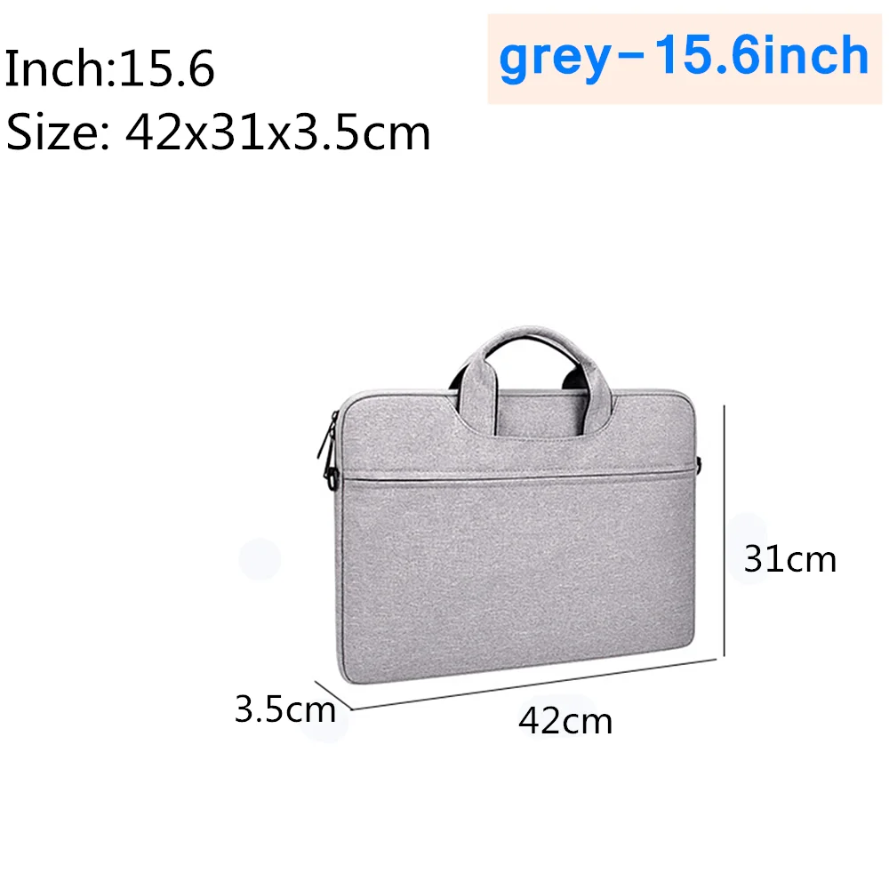 grey-15.6inch Сумка для ноутбука 13,3, 14,1, 15,4, 15,6 дюймов, водонепроницаемая сумка для ноутбука Apple, чехол с вкладышем, Защитная сумка для ноутбука унисекс - Цвет: grey-15.6inch