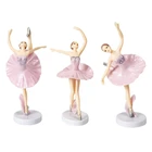 Набор из 6 балерин, топперы для торта с подставкой, миниатюрная фигурка, игрушечный игровой набор, украшение для торта, балерина, оптовая продажа