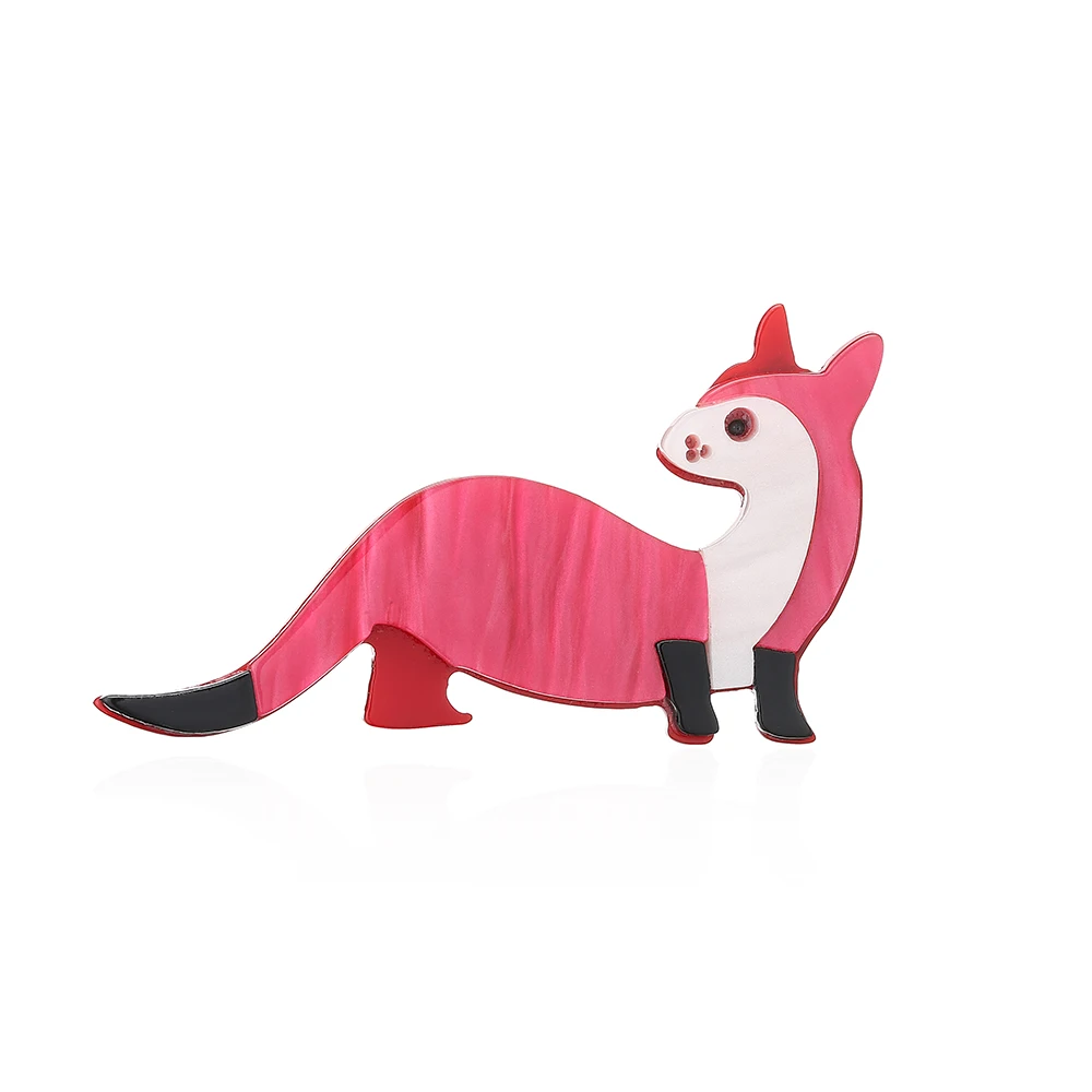 APSVO Симпатичные Броши с енотом Бобром акриловая металлическая брошь в виде