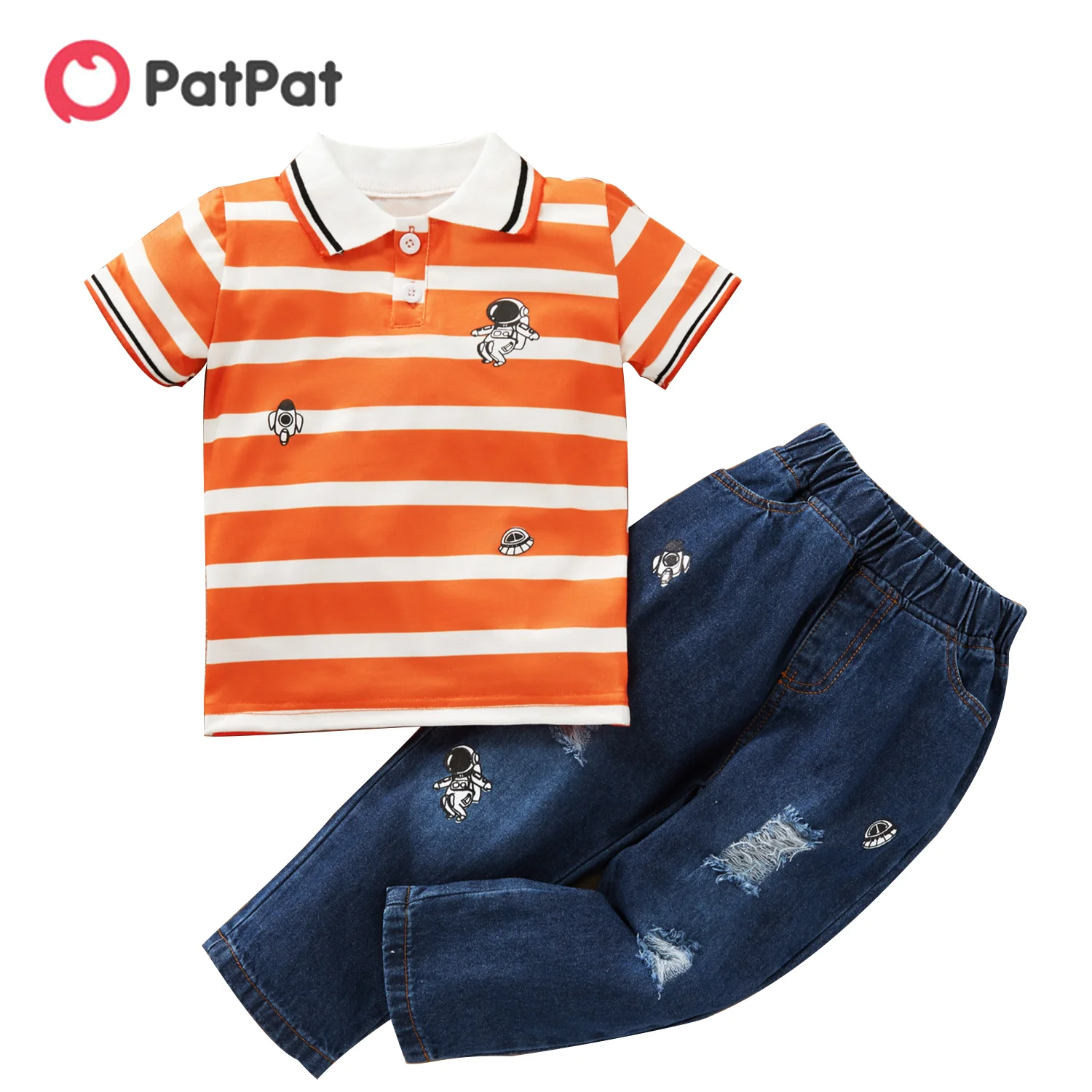 

PatPat 2021 New Arrival 2-piece Baby / Toddler Floral Flounce Off Shoulder Top and Bow Shorts Set