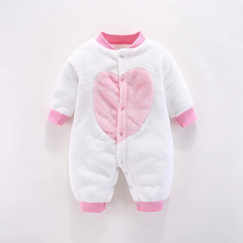 Толстые комбинезоны для маленьких девочек 3-18 месяцев зимняя одежда теплый