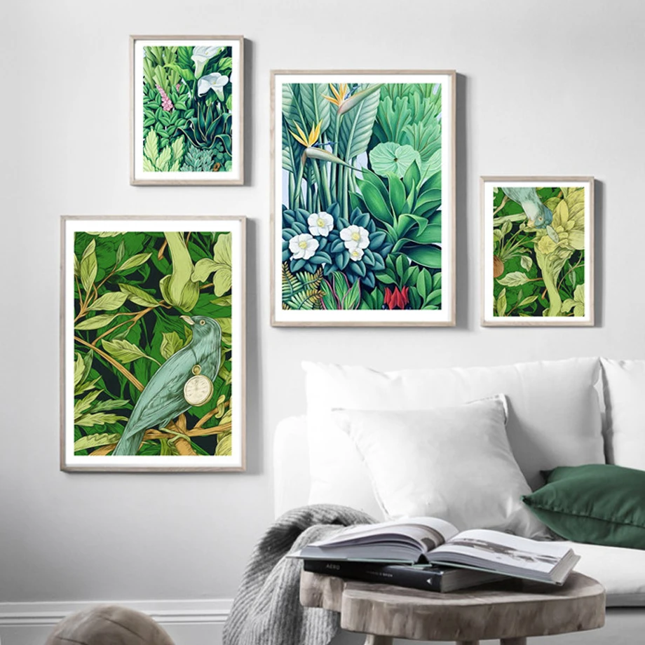 Настенный постер в виде птицы скандинавский художественный холст живопись