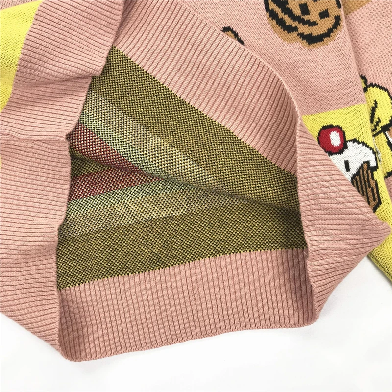 Фото MERRY PRETTY Women's Cartoon Embroidery Funny Knitted Sweaters 2020 Winter Thick Warm Harajuku Jacquard Sweater Knit Pullovers Женская MERRY PRETTY Women's Cartoon Embroidery Funny Knitted Sweaters 2020 Winter Thick Warm Harajuku Jacquard Sweater Knit Pullovers Женская