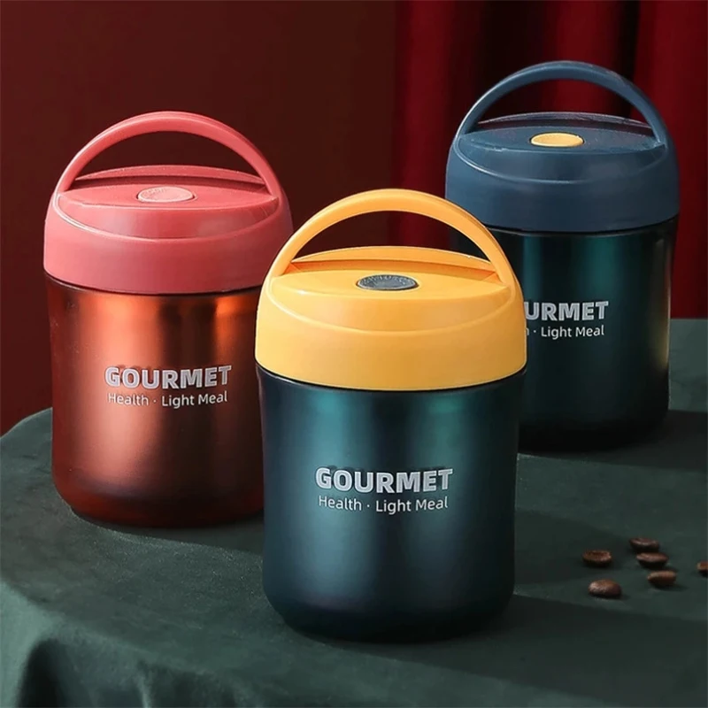 

500ML Portable Stainless Steel Food Thermal Insulated Container Leakproof Food Soup Thermal Cup Vacuum Flasks Breakfast Lunchbox