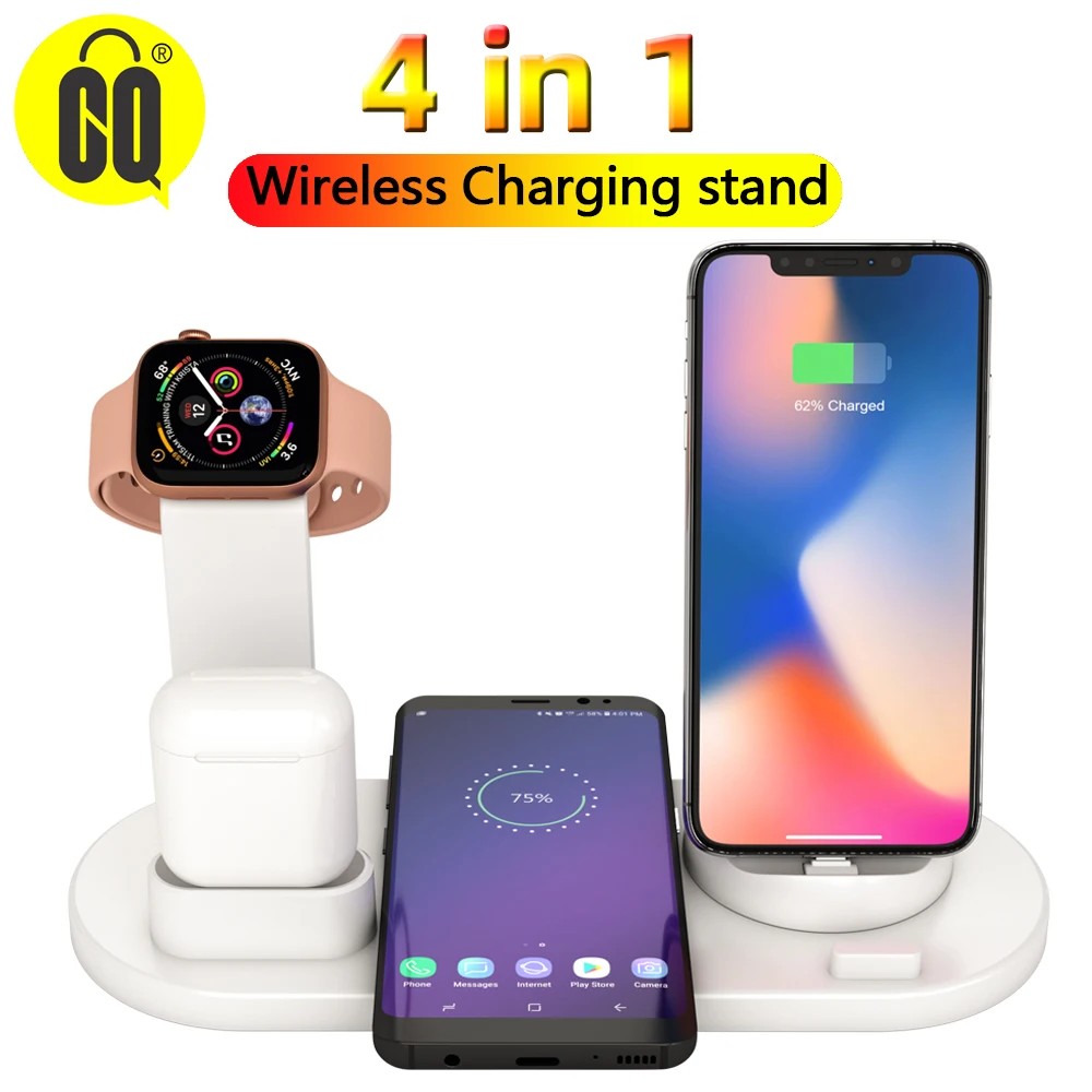 Горячая 3 в 1 беспроводная зарядная док станция для iPhone Airpods Apple Watch Поворотная