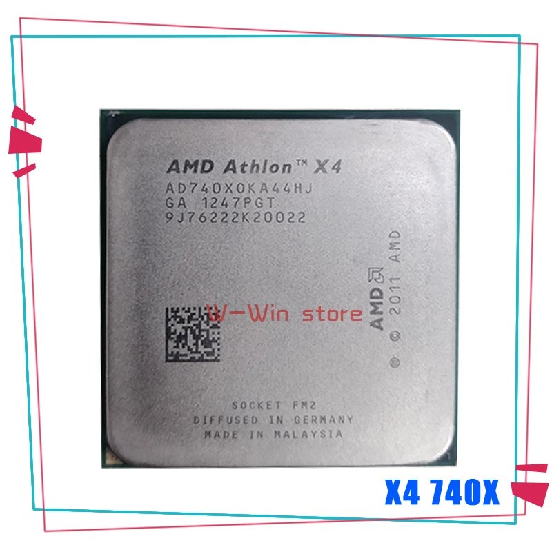 Процессор AMD Athlon X4 740 740X 3 2G 65 Вт четырехъядерный процессор AD740XOKA44HJ разъем FM2 |
