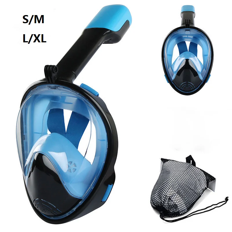 Маска для подводного плавания на все лицо незапотевающая дайвинга взрослых и