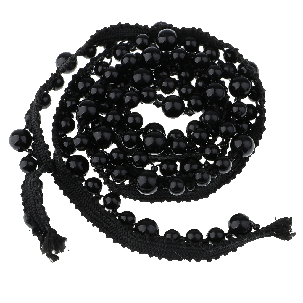 Фотообои с жемчужными бусинами диаметром 20 мм белого и черного цвета 1 ярд | Дом