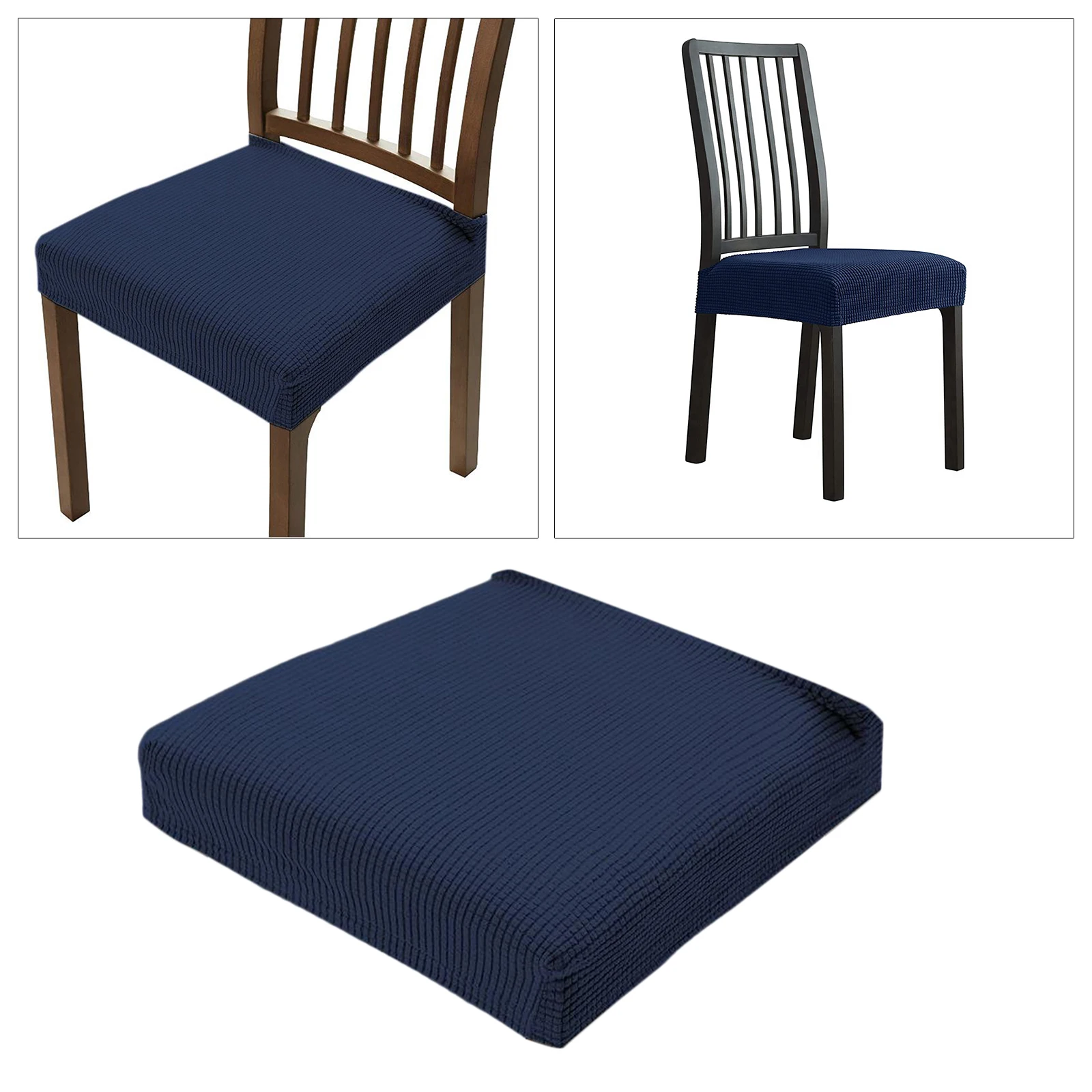 

1pc Elastic Jacquard Dining Chair Seat Cover for Kitchen Seat Protector Wedding Decoration