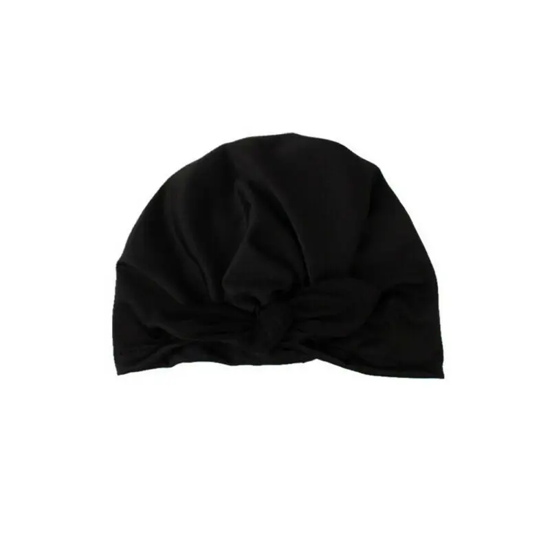 Тюрбан хлопковый для новорожденных мальчиков и девочек однотонная теплая