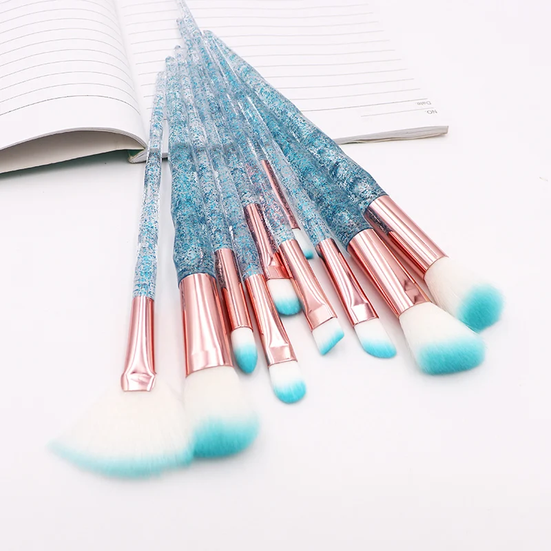 10 шт. набор алмазных кистей для макияжа кисточка с кристаллами пудра Румяна