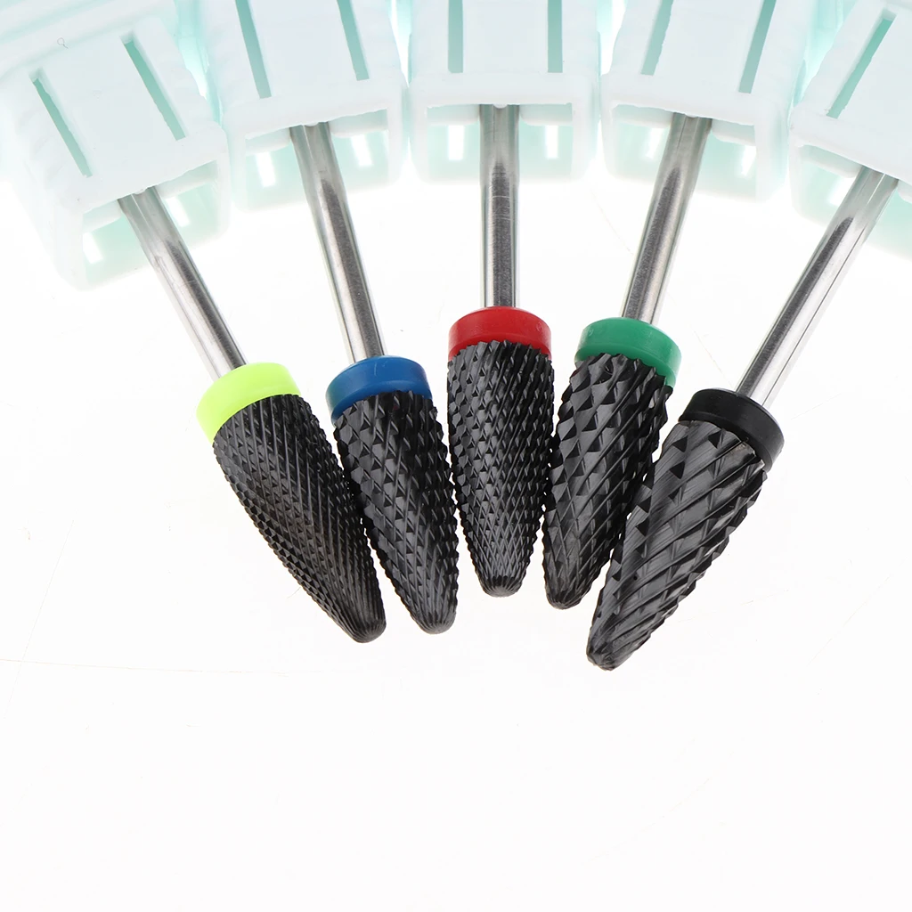 

5-Piece Set Professional Ceramic Nail Bits Removing Dead Skin Nail Drill Bit Kit DIY Manicure Exfoliate Reshaping Tool