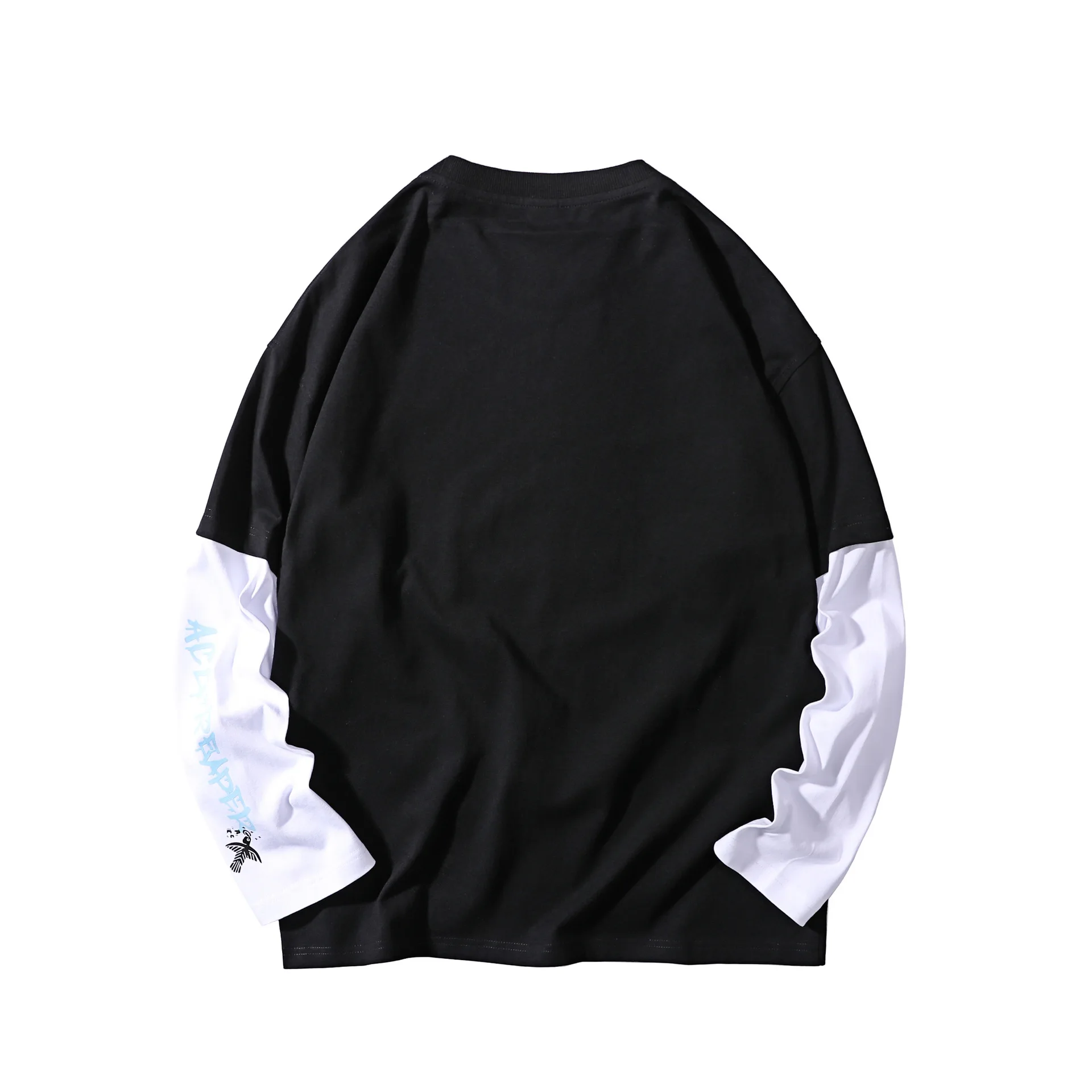 

2021 spring new hoodless long sleeve printed sweater men's casual loose top