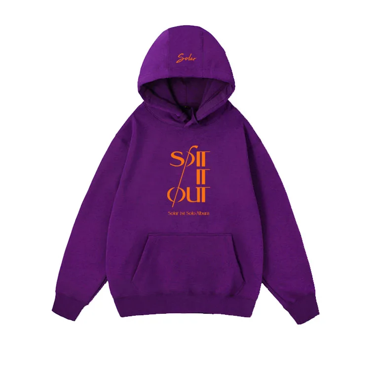 

Mamamoo solar mini album spit it out same printing pullover loose hoodies kpop unisex fleece/thin sweatshirt 4 colors