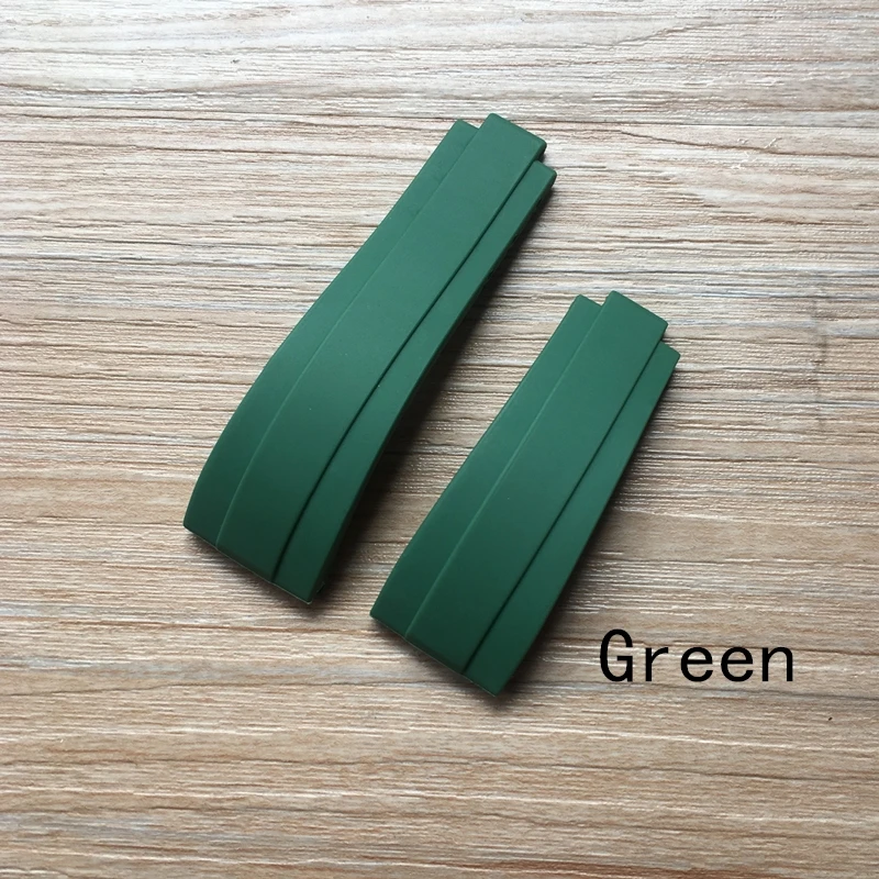 20mm Black Blue White Red Gray Nature Rubber Watchband watch band For Role strap Submariner Daytona GMT OYSTERFLEX Easy Adjust