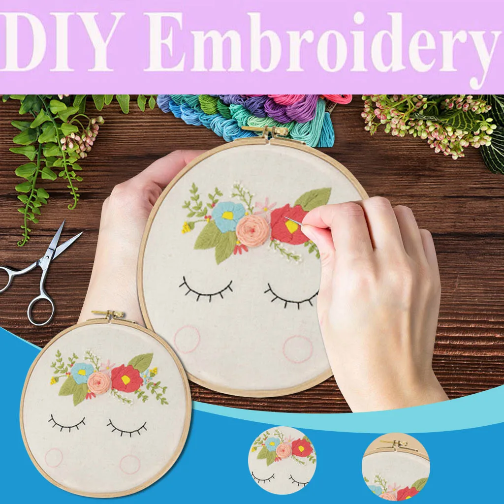 Красивая гирлянда DIY живопись изысканный узор ручная вышивка аксессуары набор