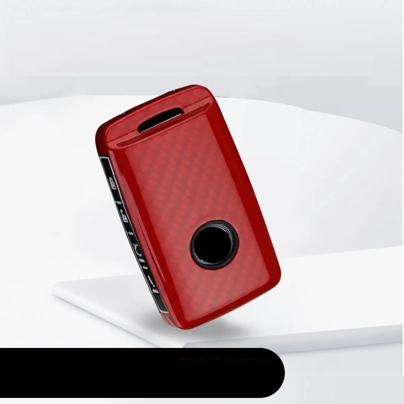 Углеродное волокно сплав + силиконовый Автомобильный Брелок дистанционного