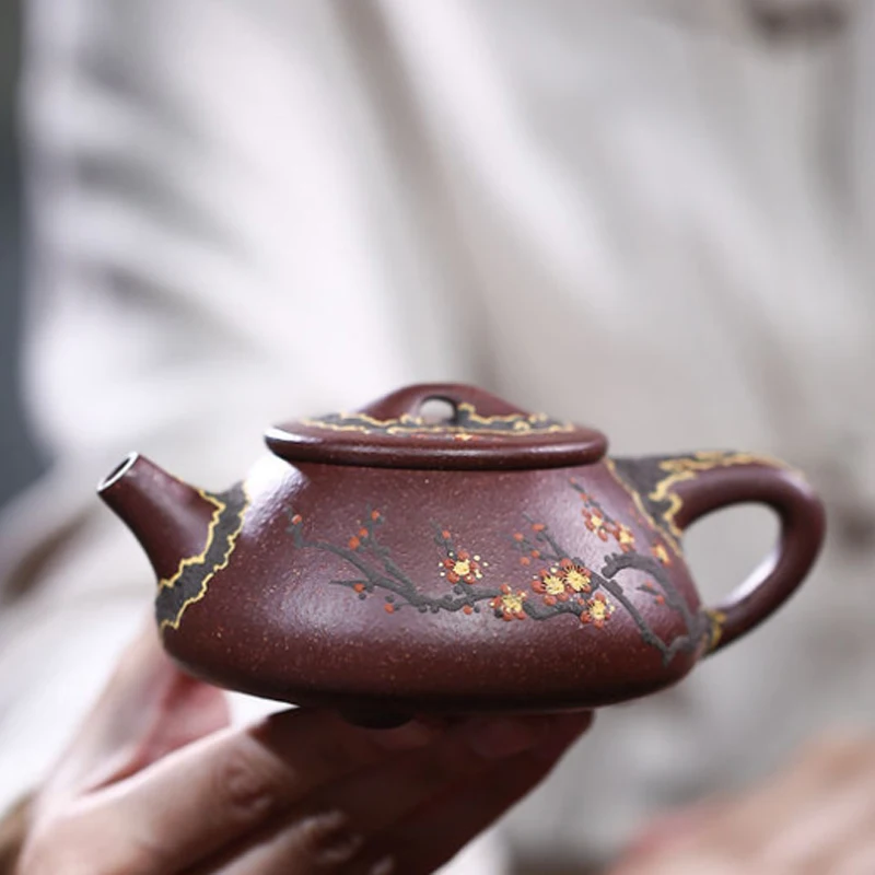 5 унций Yixing чайник 150 мл фиолетовый камень совок горшок ручной работы Zisha сырая