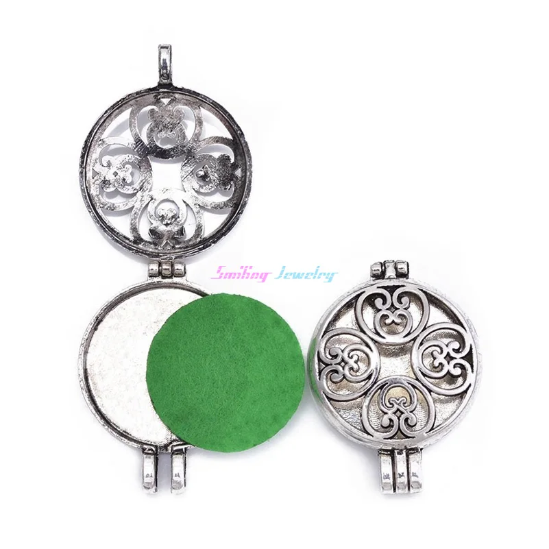 Винтажные медальоны серебряного цвета 1 шт. эфирное масло ароматерапия диффузор