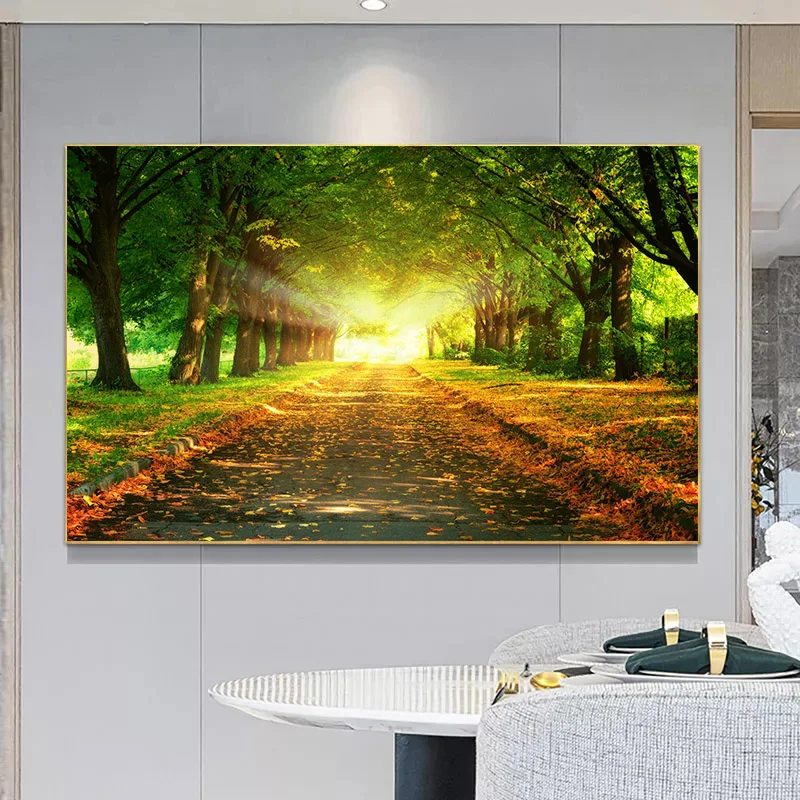

Autumn Landscape Posters And Prints Tree And Bridges Wall Art Pictures for Living Room Modern Canvas Painting Home Decoration