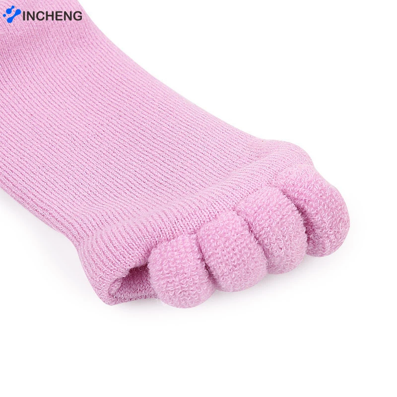 

INCHENG Open-back Socks With Hole Fingers Cotton Yoga Socks Femal Woman Slip Open Toe Halter Five Finger Socks Sports Socks