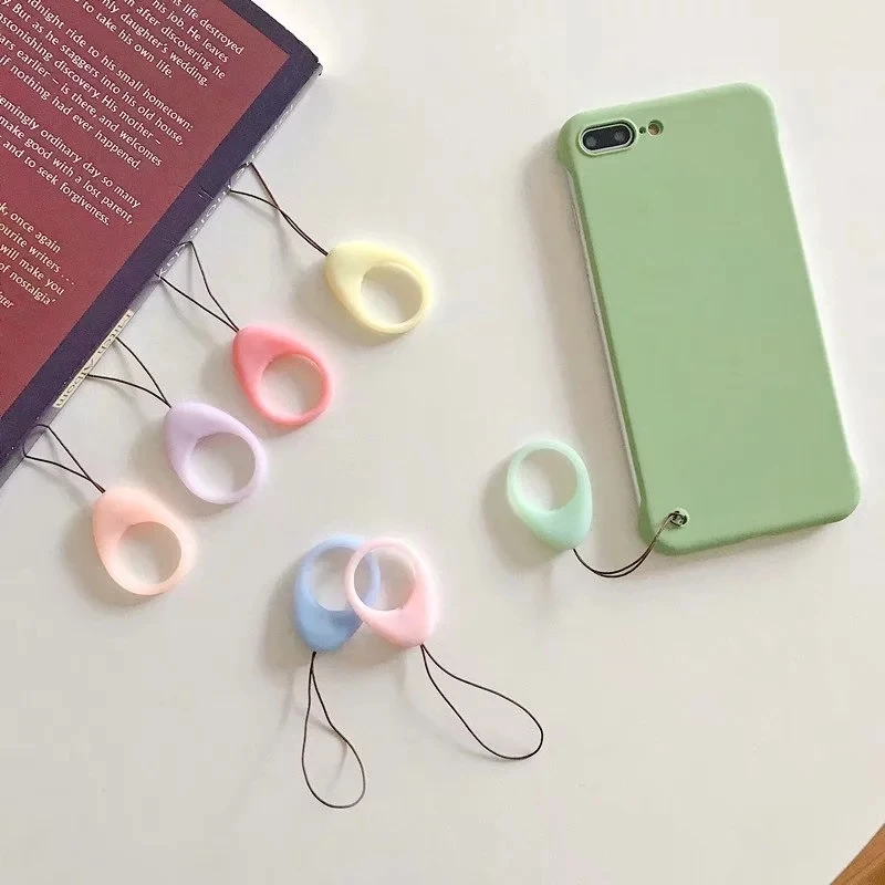 Мягкий силиконовый ремешок для телефона iPhone Huawei Xiaomi яркие цвета кольцо смартфона