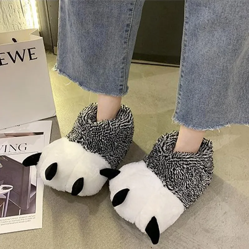 

Женские зимние тапочки, женская теплая Домашняя хлопковая обувь с животными, женская мягкая удобная женская обувь