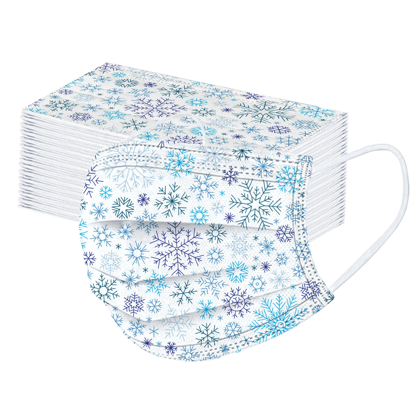 

50pc Adult's Disposable Protective Masks Anti-pollution Dustproof Non Woven Mouth Mask Filter 3-layer Mask Halloween Cosplay