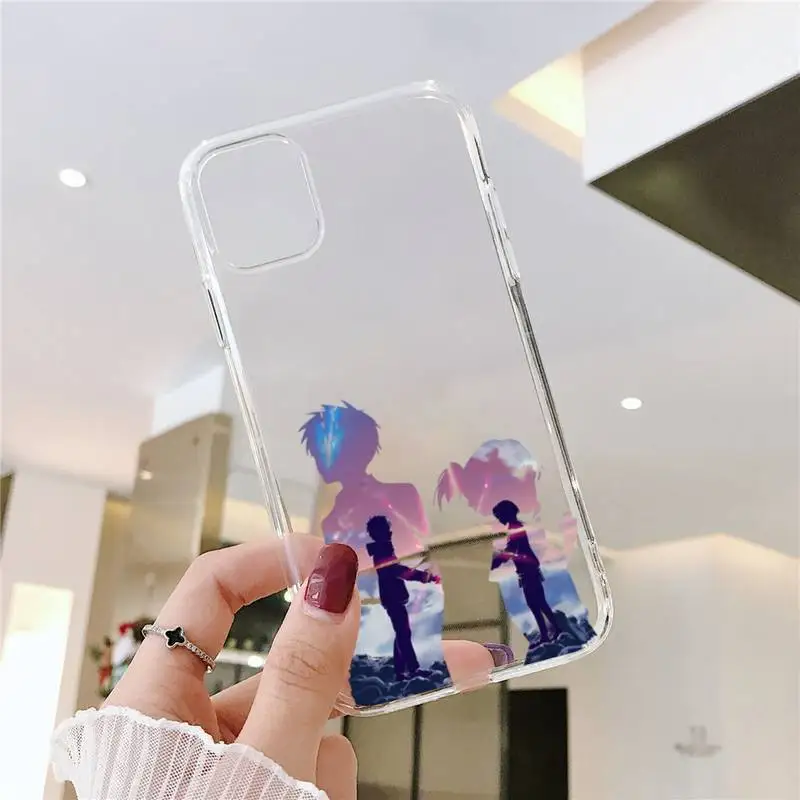 

Anime your name Phone Case Transparent soft For iphone 5 5s 5c se 6 6s 7 8 11 12 plus mini x xs xr pro max