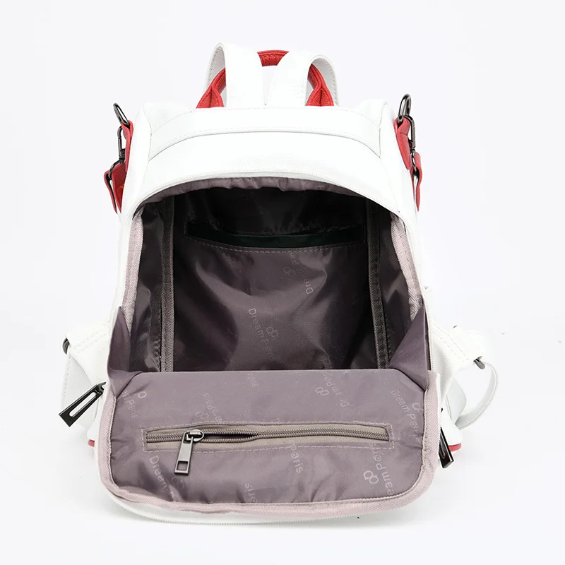 Рюкзак женский из мягкой кожи с защитой от кражи |