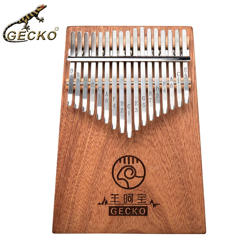 GECKO Kalimba 17 Keys B tones board-style finger thumb piano African indigenou music instruments Xylophone Camphor wood keyboard