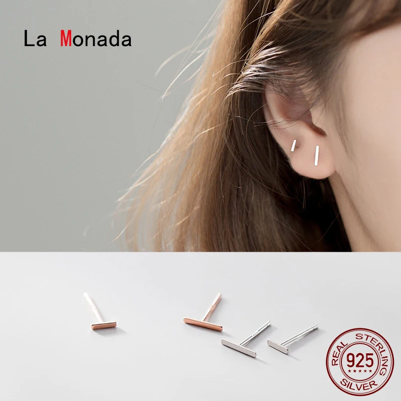 

Серьги-гвоздики La Monada женские, Изящные Ювелирные украшения из серебра 925 пробы в минималистическом стиле, 925 пробы серебра