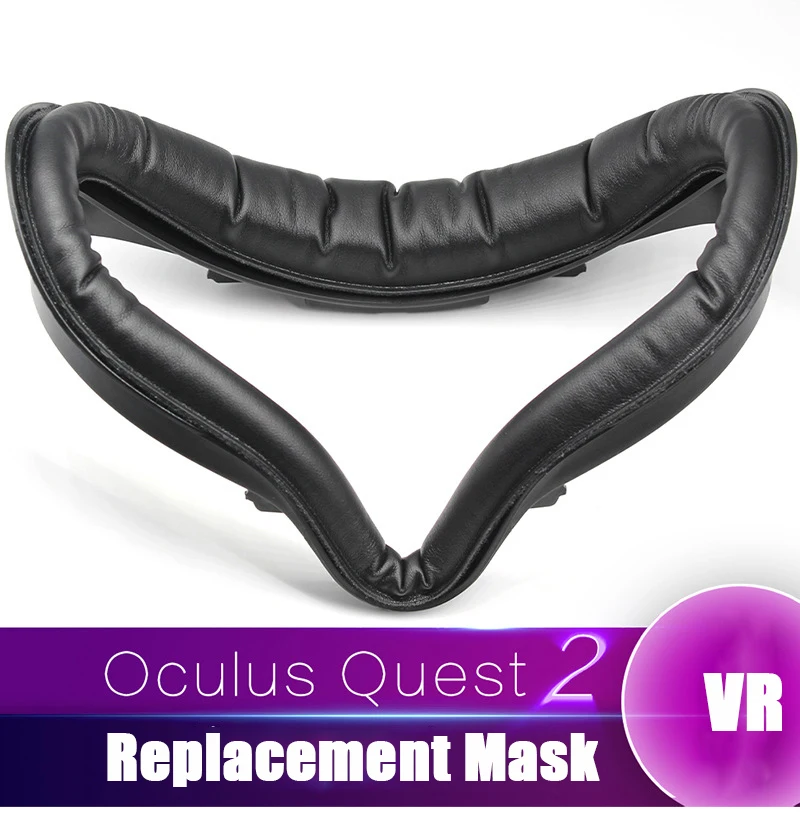 

For Oculus Quest 2 VR Virtual Reality PU Face Cover Case Replacement Eye Mask Pad Cushion Cover Glasses Accessories
