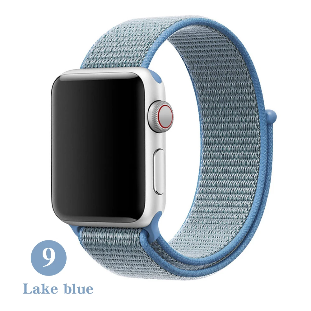 Lake blue Ремешок для Apple Watch серии 5 4 iwatch 42 мм 38 мм 44 мм 40 мм correa Apple Watch ремешок 321 аксессуары для умных часов браслет - Цвет ремешка: Lake blue