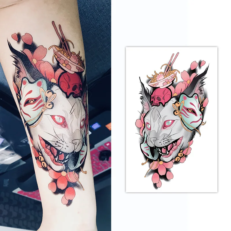 

10Pieces Wholesale Ukiyoe Original Ins Wind Dark Pharaoh Cat Head Waterproof Tattoo Stickers