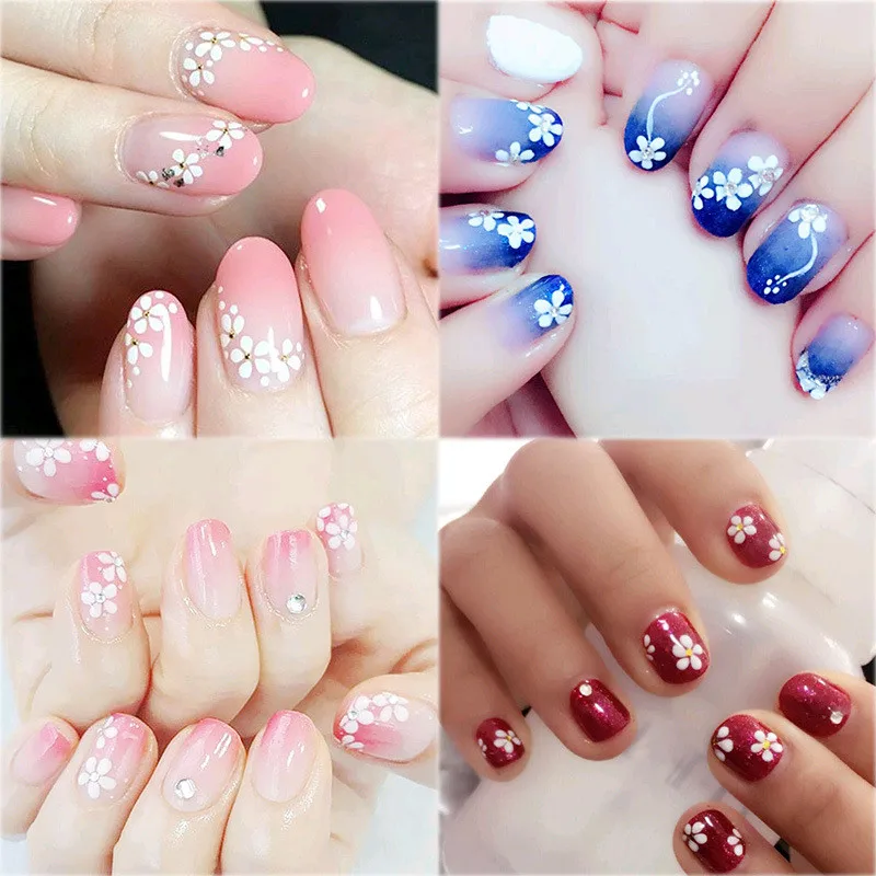 

Flower Transfer Manicure Decals 3D 50 Sheets Decoration Tips Stickers Nail Art