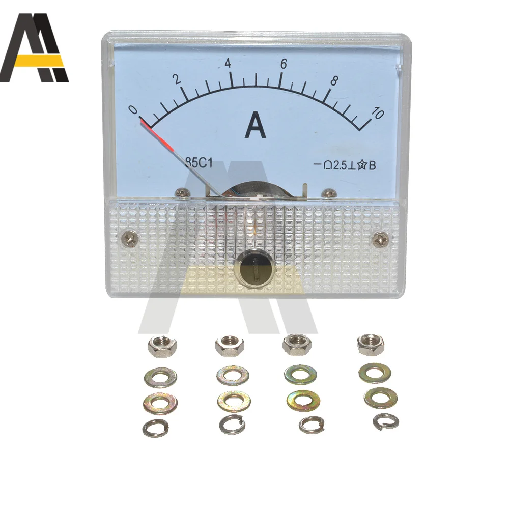 

85C1 аналоговый измеритель напряжения постоянного тока 30 в 50 в, амперметр постоянного тока 5 А 10 А, Вольтметр для тестирования цепи, амперметр, ...